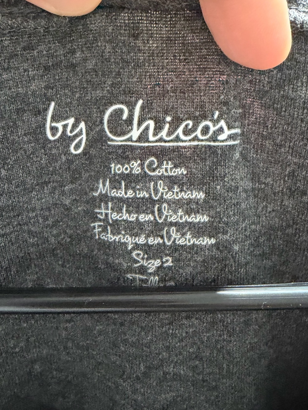 Chico’s Women’s Tank Tops Size 2 L 100% Cotton V-Neck Set of 3 - Picture 6 of 7